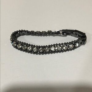Stella & Dot Urbane Black and Silver Bracelet